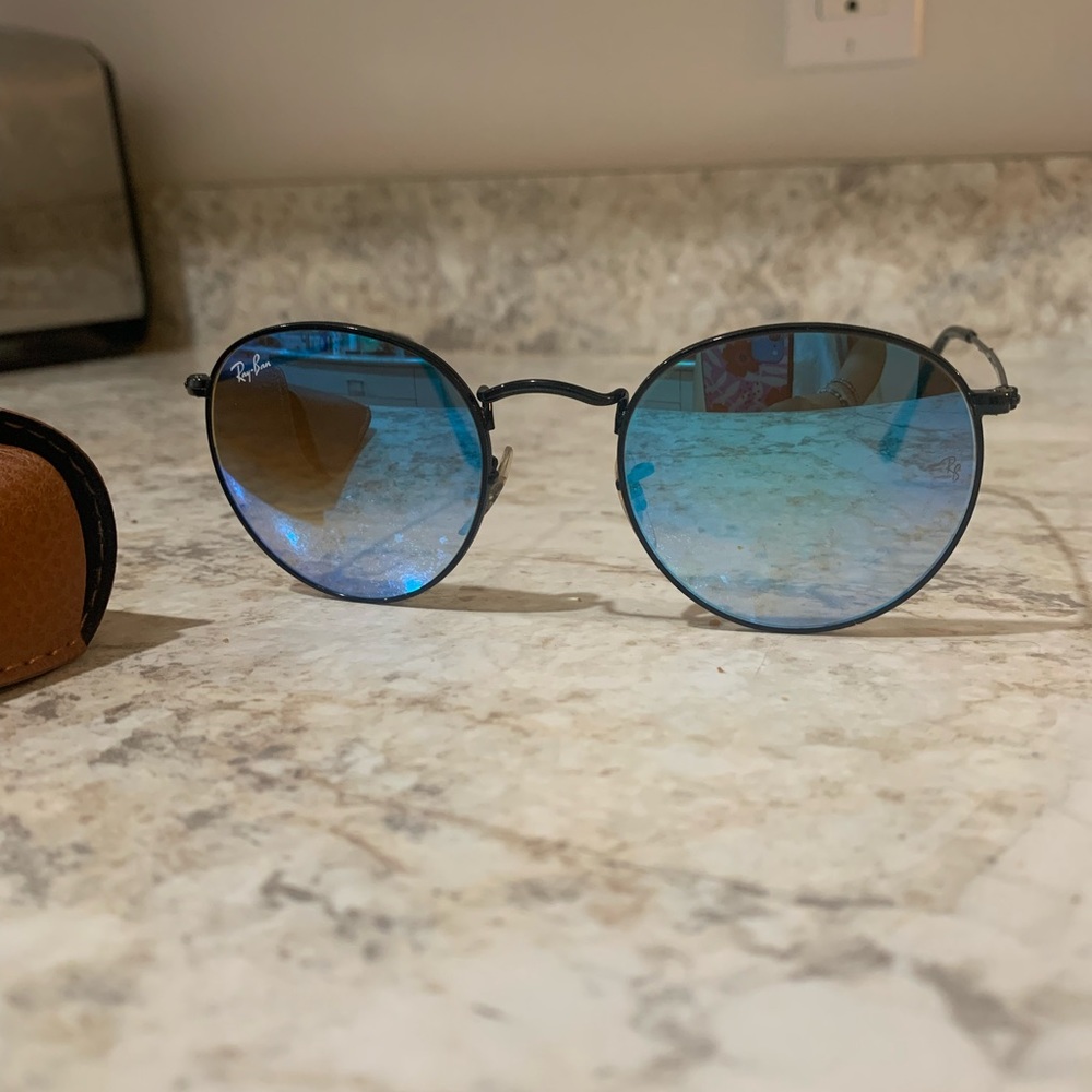 Ray Ban round flash lenses gradient